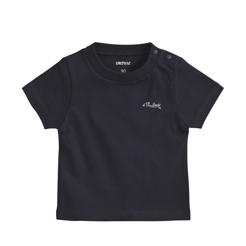 『Baby』Flower Roulette ﾊﾞｯｸﾌﾟﾘﾝﾄ T-shirt navy image