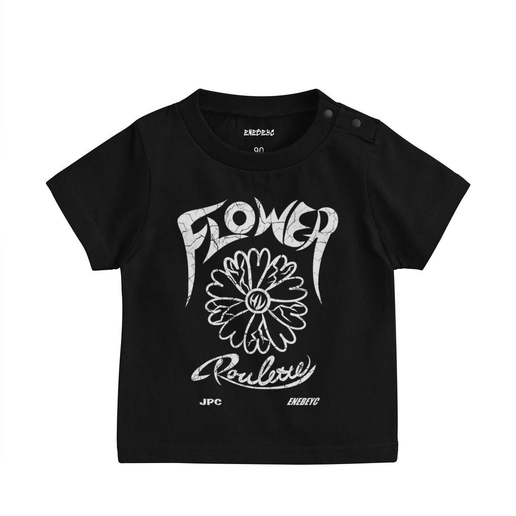 『Baby』Flower Roulette T-shirt black image