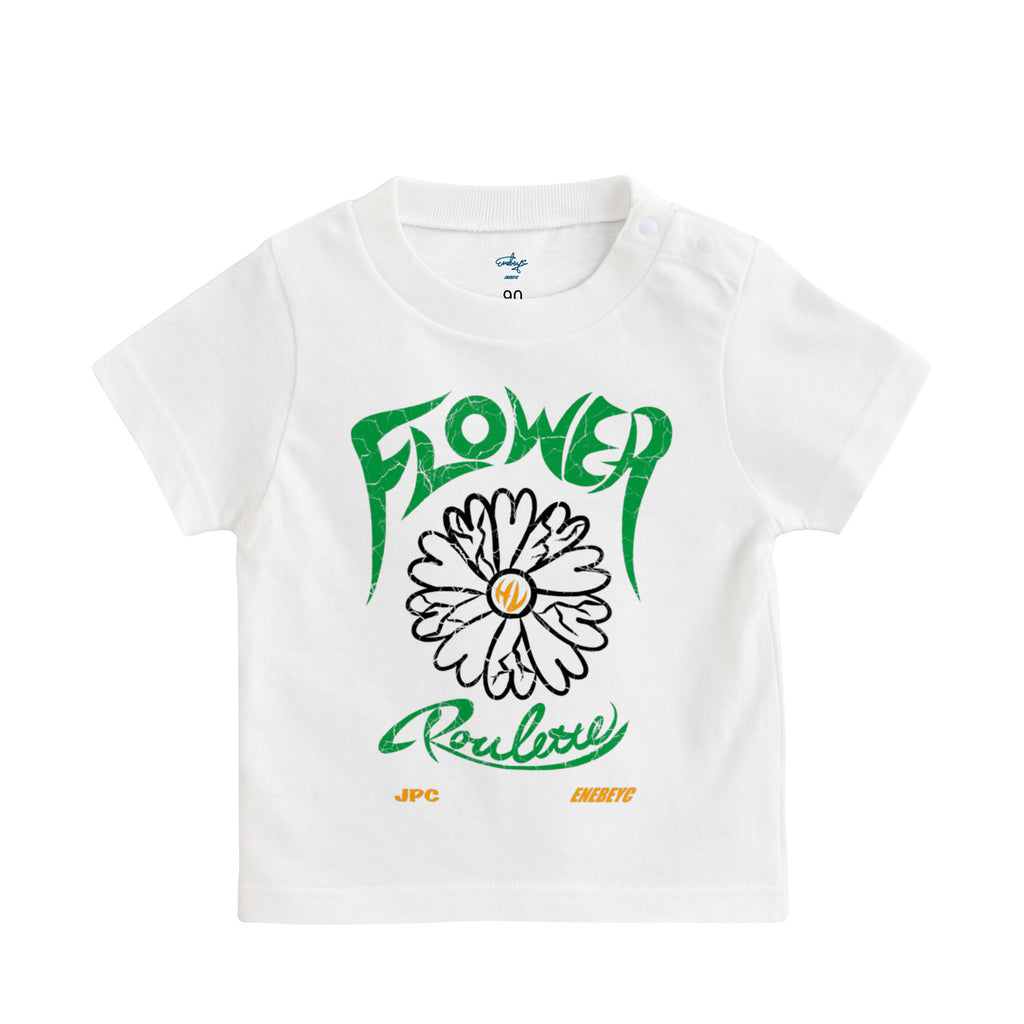『Baby』Ver Color Flower Roulette T-shirt white image