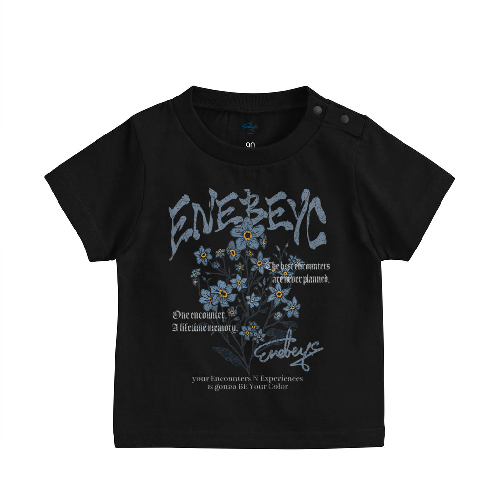 [ Baby ] バンT style ‘Blue Myosotis' Basic T-shirt black image