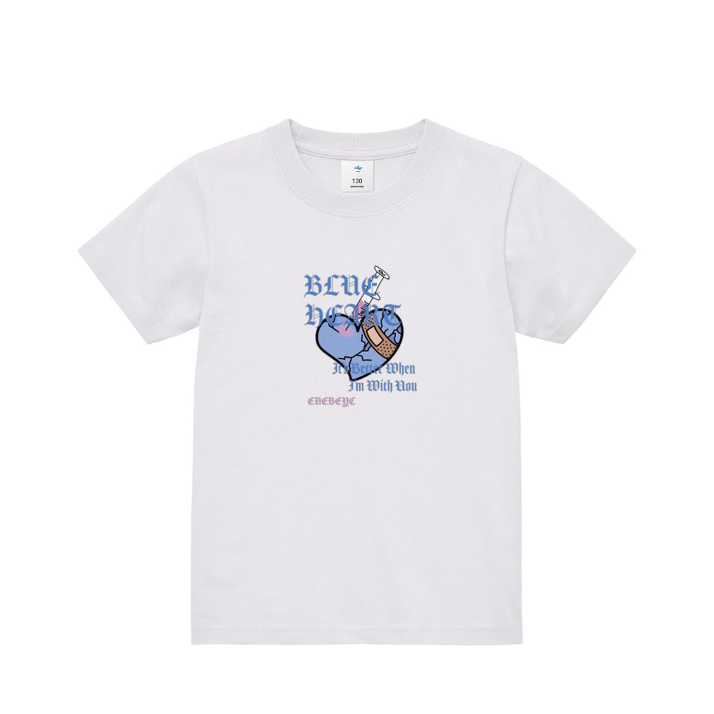『Kids』Blue Heart T-shirt white image