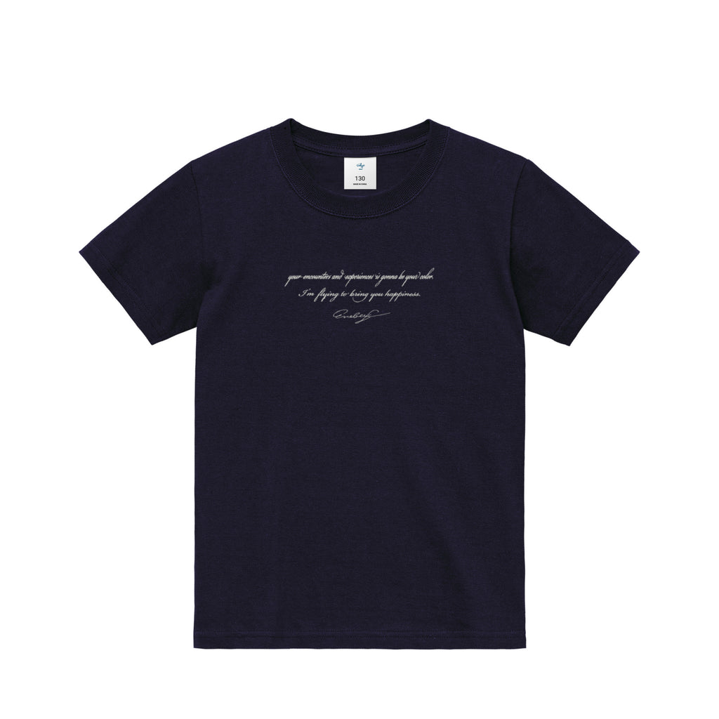 『Kids』Logo Butterfly ﾊﾞｯｸﾌﾟﾘﾝﾄ T-shirt navy image