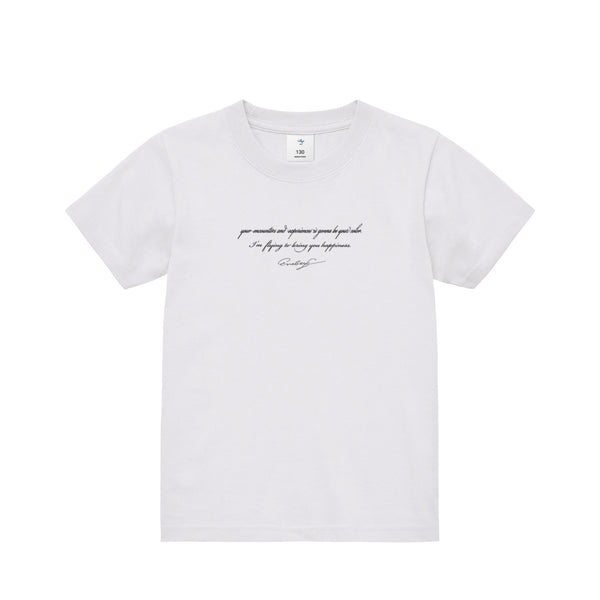 『Kids』Logo Butterfly ﾊﾞｯｸﾌﾟﾘﾝﾄ T-shirt white image