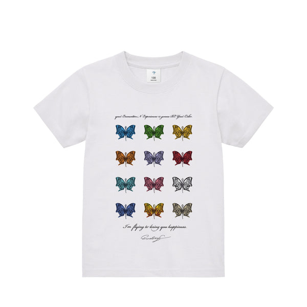 『Kids』Logo Butterfly T-shirt white image