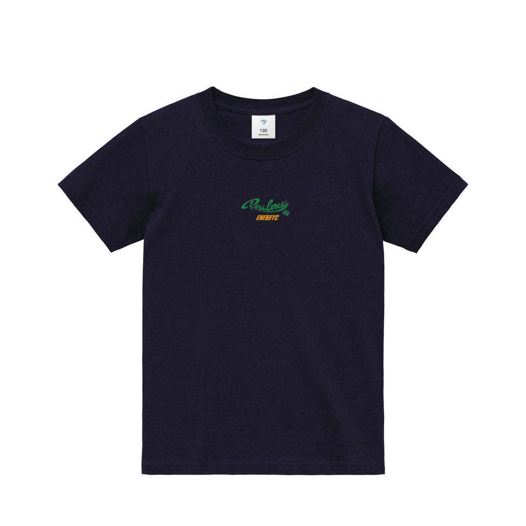 『Kids』Ver Color Flower Roulette ﾊﾞｯｸﾌﾟﾘﾝﾄ T-shirt navy image