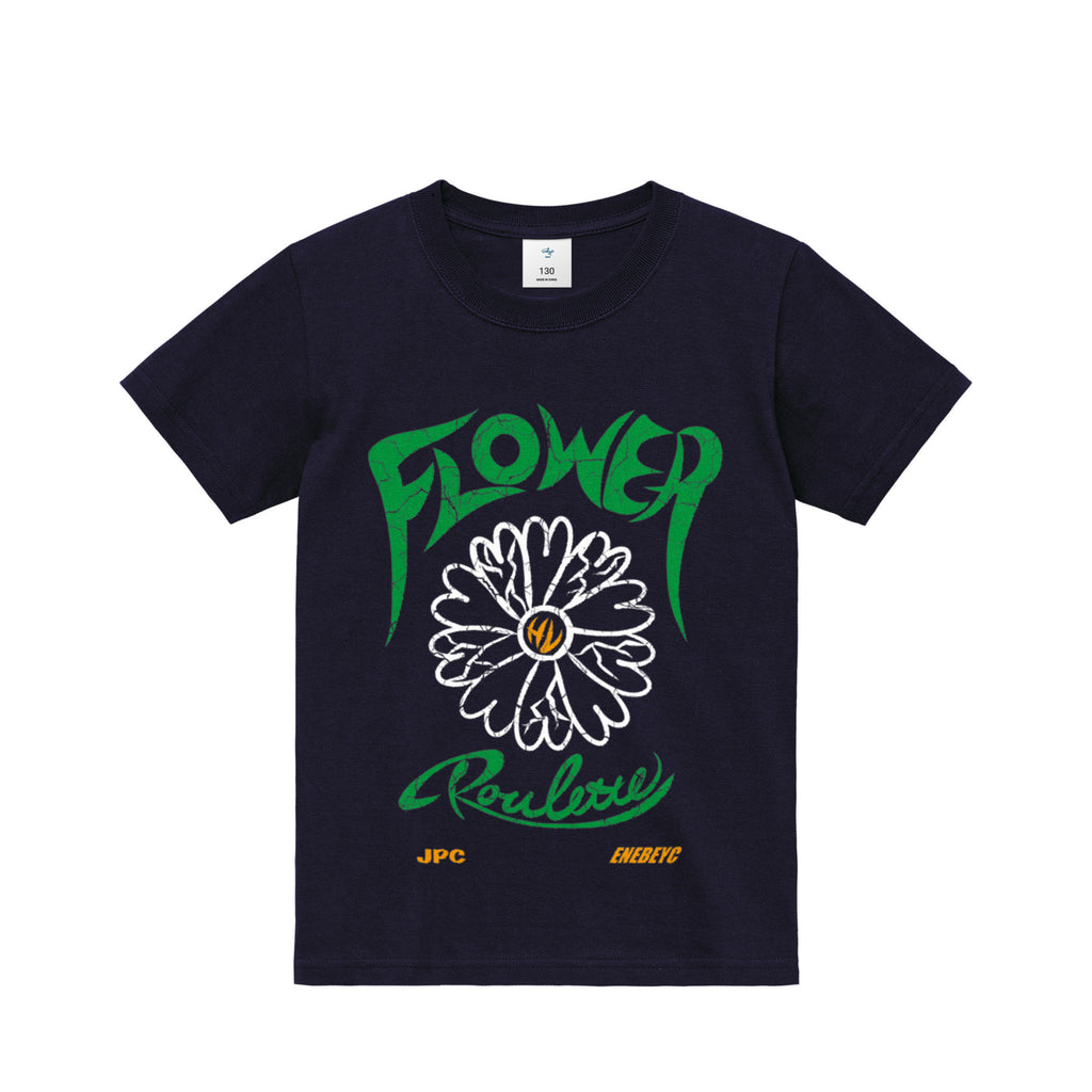 『Kids』Ver Color Flower Roulette T-shirt navy image