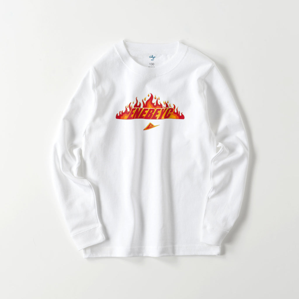 『Kids』FIRE Design 薄手 ﾛﾝｸﾞｽﾘｰﾌﾞTee white image
