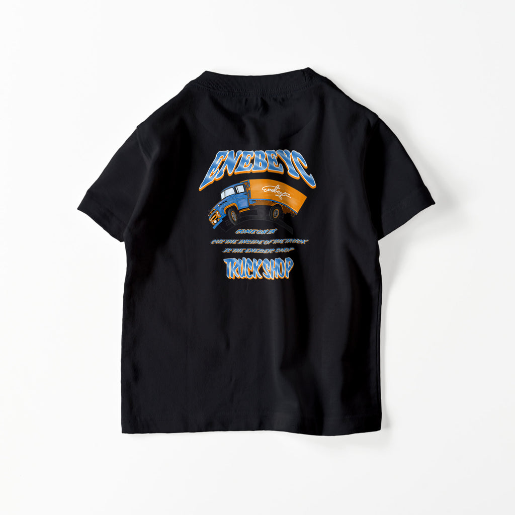 キッズ ENEBEYC Truck Orange blue バック有り T-shirt 2023 – enebeyc