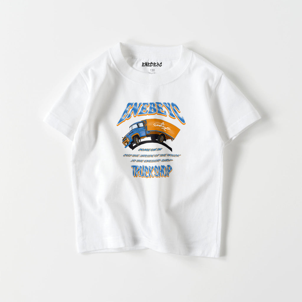 キッズ ENEBEYC Truck Orange blue バック無し T-shirt 2023