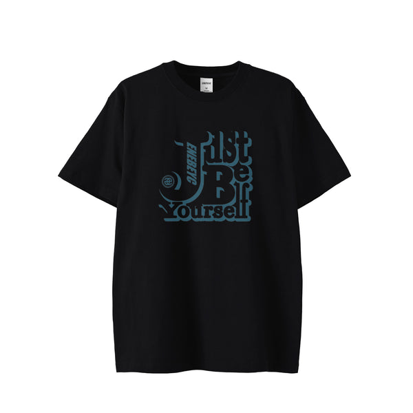 Just Be yourself Navy green T-shirt バック無し 2023