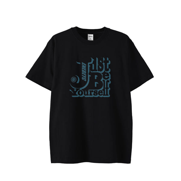 Just Be yourself Navy green T-shirt バック無し
