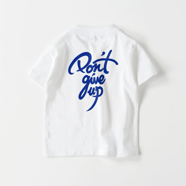 キッズ Don't give up Tシャツ blue