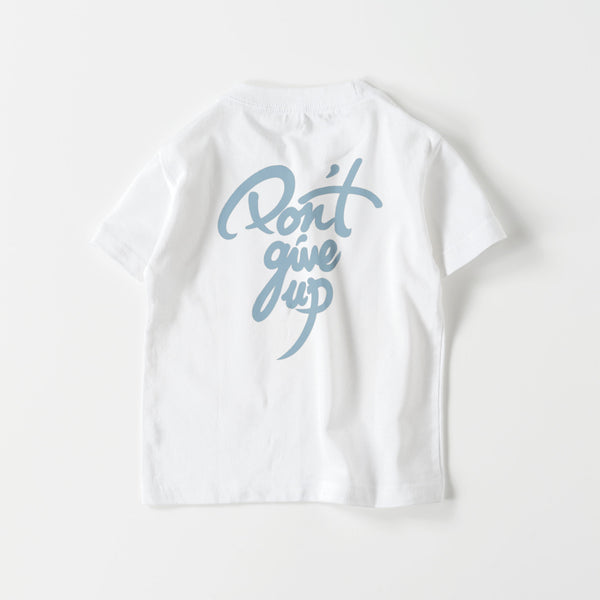 キッズ Don't give up Tシャツ light blue