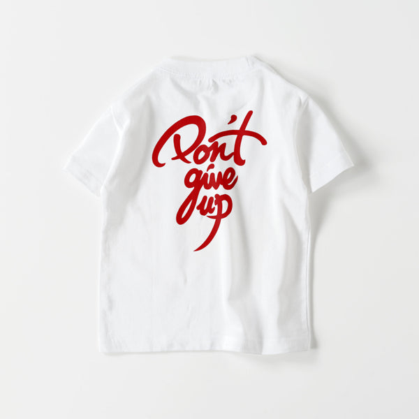 キッズ Don't give up Tシャツ red