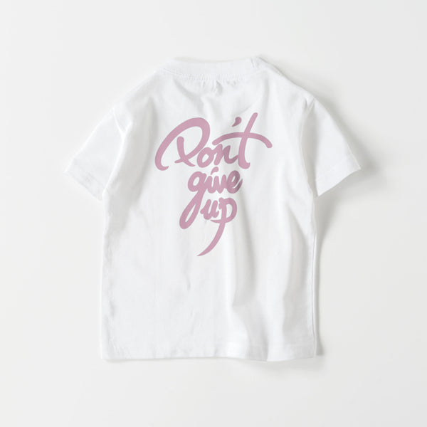 キッズ Don't give up Tシャツ  pink