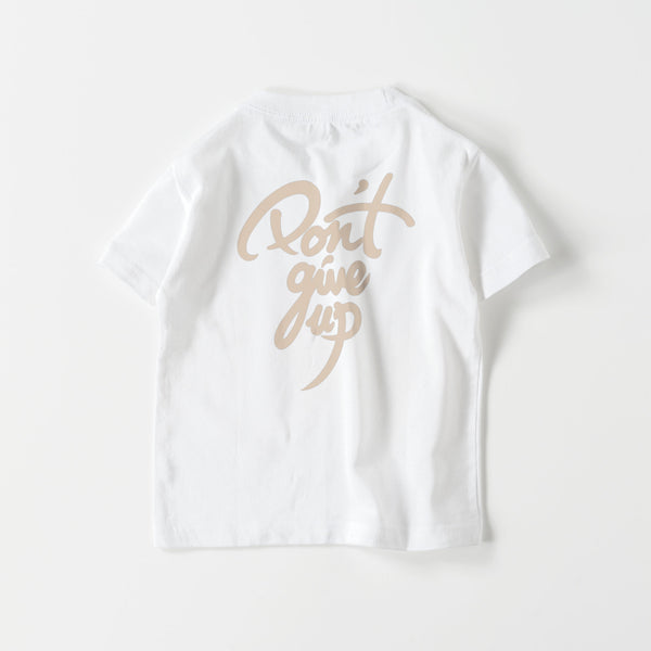 キッズ Don't give up Tシャツ beige
