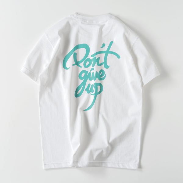 Don't give up Tシャツ blue green